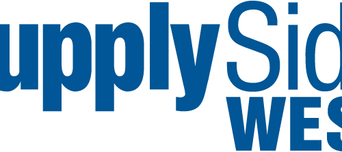 Supply Side West logo with blue font on a white background.