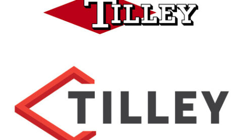 Tilley's old logo compared the new 2020 logo.