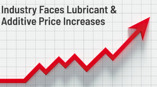 A chart indicating increased lubricant prices.